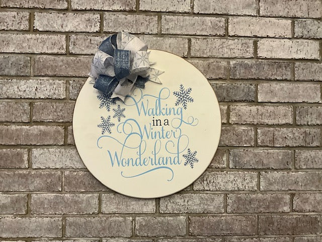 15" Winter Door Hanger