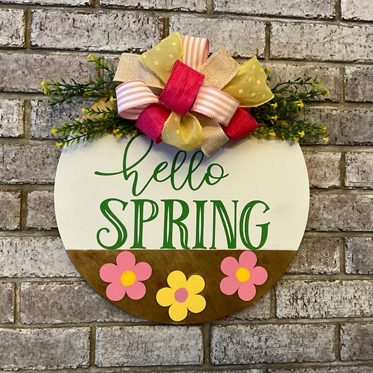 18” Hello Spring Door Hanger